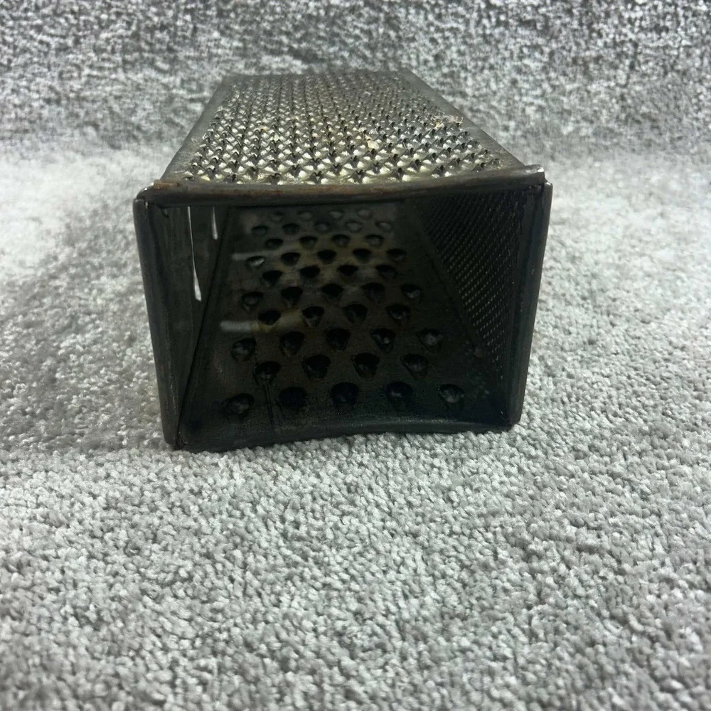 Box Grater Dark Metal Primitive Farmhouse Kitchen Decor 9 Inch